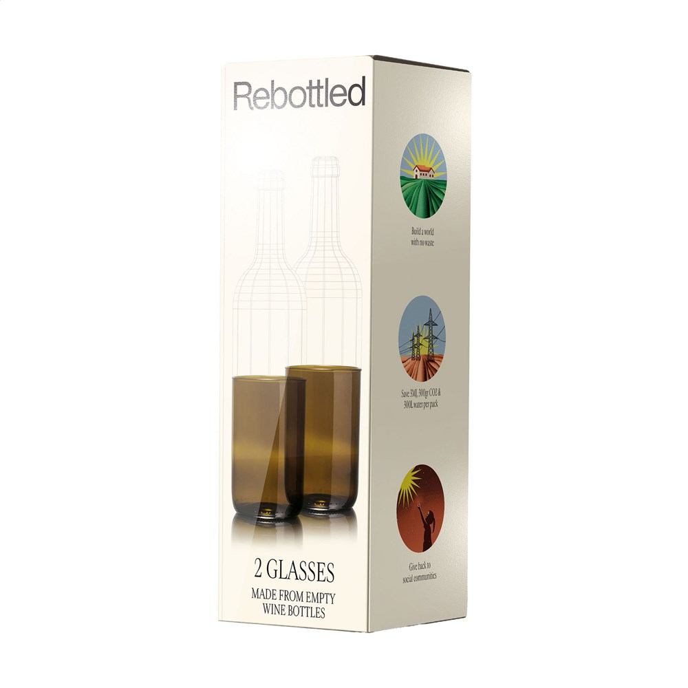 Rebottled® Tumbler 2-pack set glazen