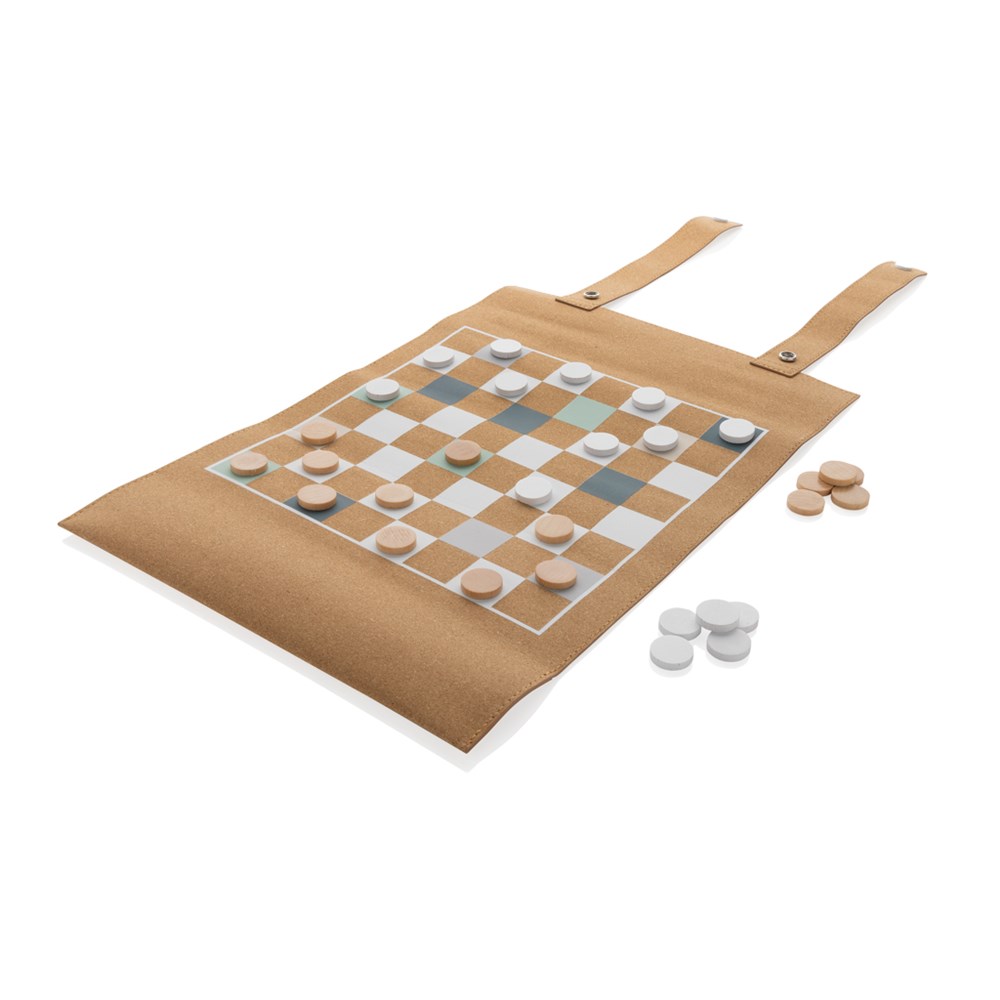 Britton kurk opvouwbare backgammon en damspel set